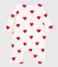 Load image into Gallery viewer, FW23 A00K8 01 WHITE RED BODYSUITS HEARTS NEWBORN ROMPERS
