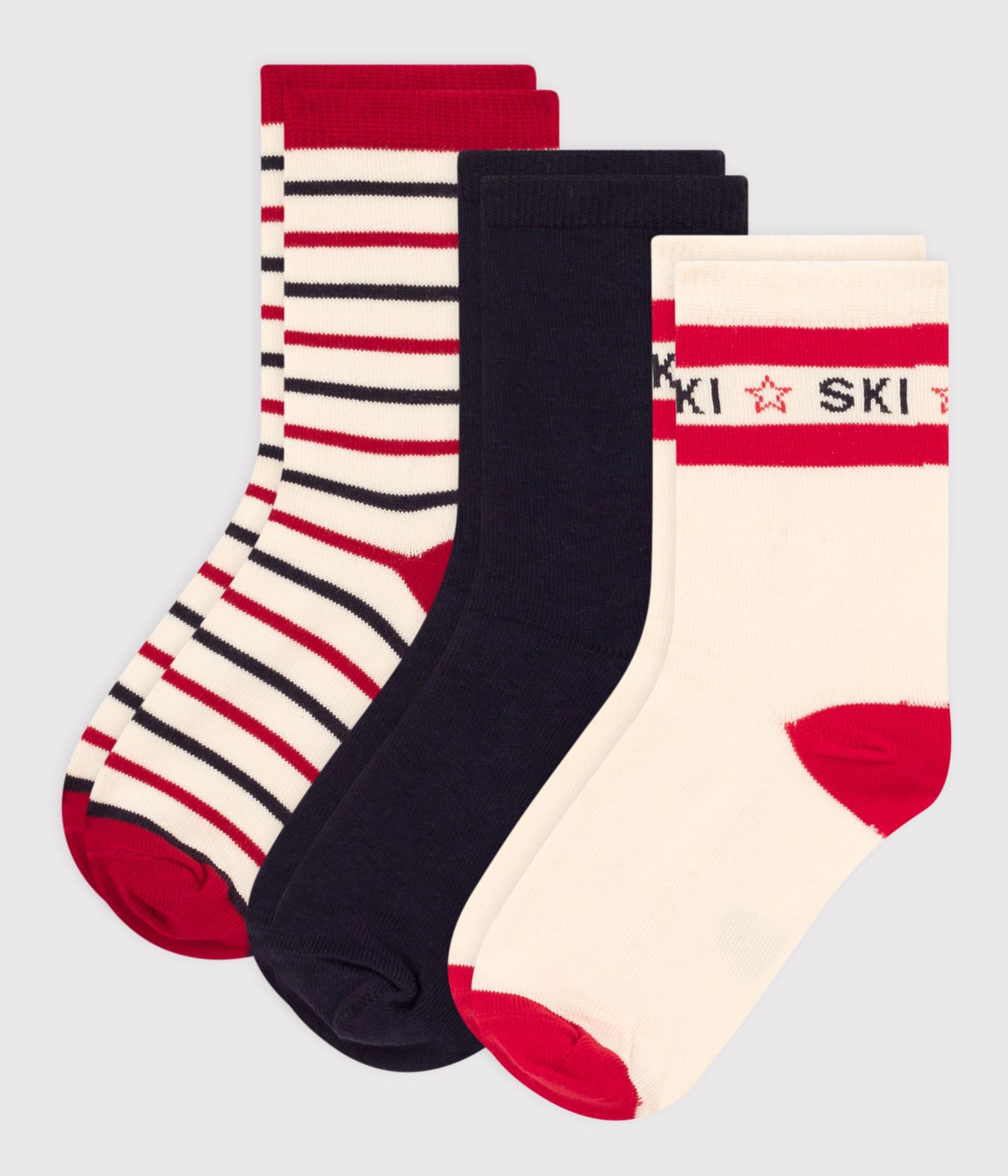 A08W5 01 NAVY RED SOCKS