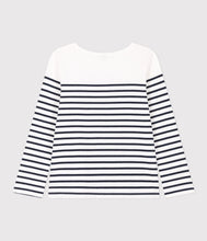 Load image into Gallery viewer, SS24-A06WH 01 WHITE NAVY LONG SLEEVES STRIPES SUMMER SPRING 2024
