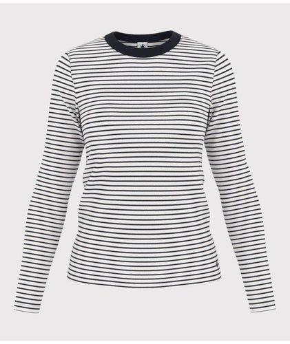 SS24-A0A4X 04 WHITE NAVY LONG SLEEVES STRIPES