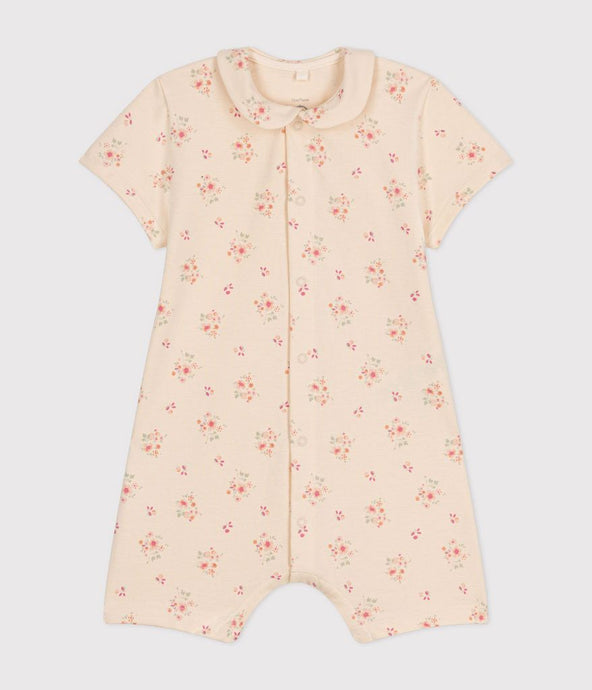 SS24-A09H2 01 CREAM MULTI FLORAL ROMPERS SUMMER SPRING 2024