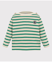 Load image into Gallery viewer, SS24-A0A1Q 01 GREEN CREAM LONG SLEEVES STRIPES SUMMER SPRING 2024
