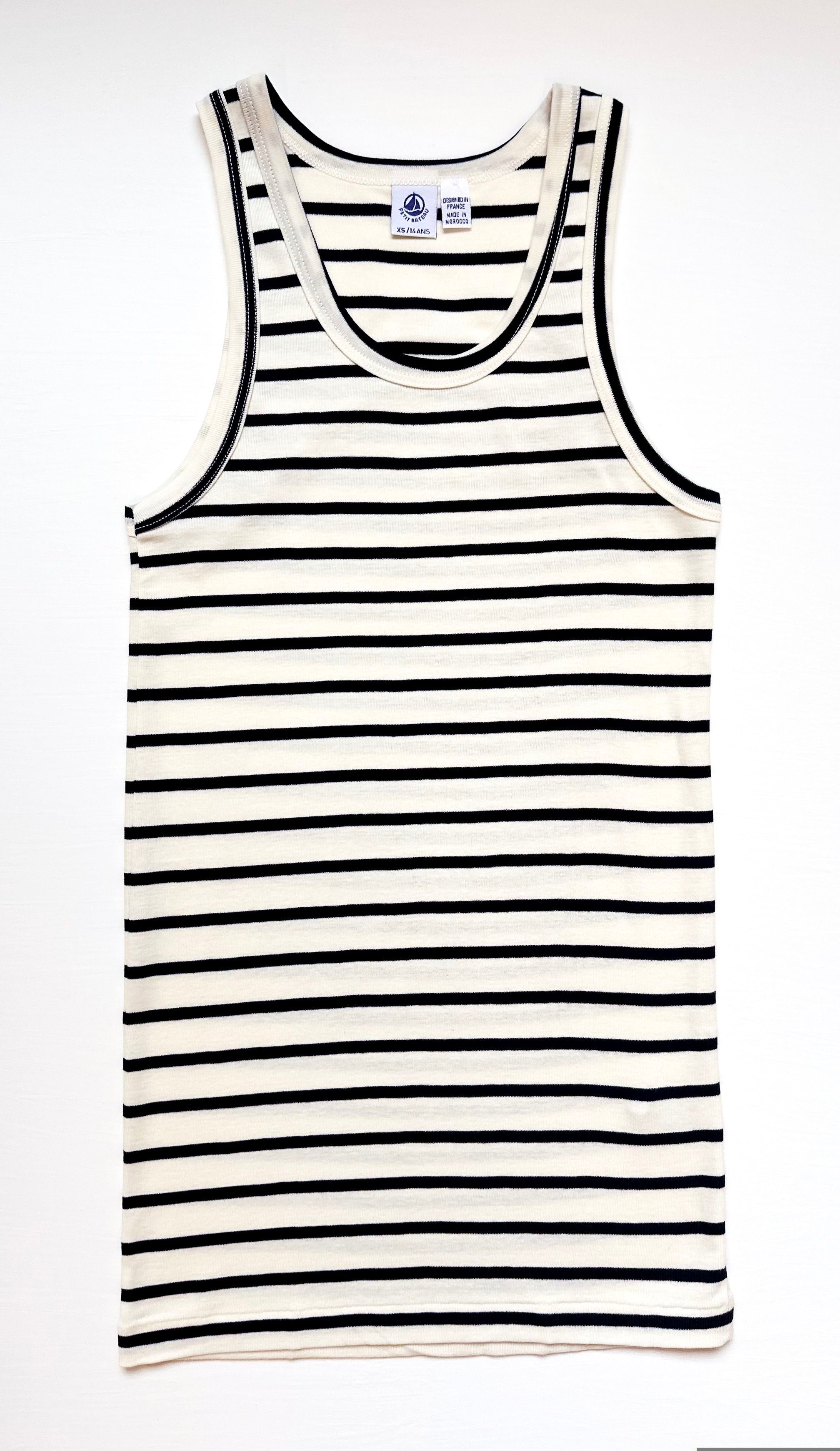 23106 63 WHITE NAVY SPRING SUMMER 2025 STRIPES TANK TOP