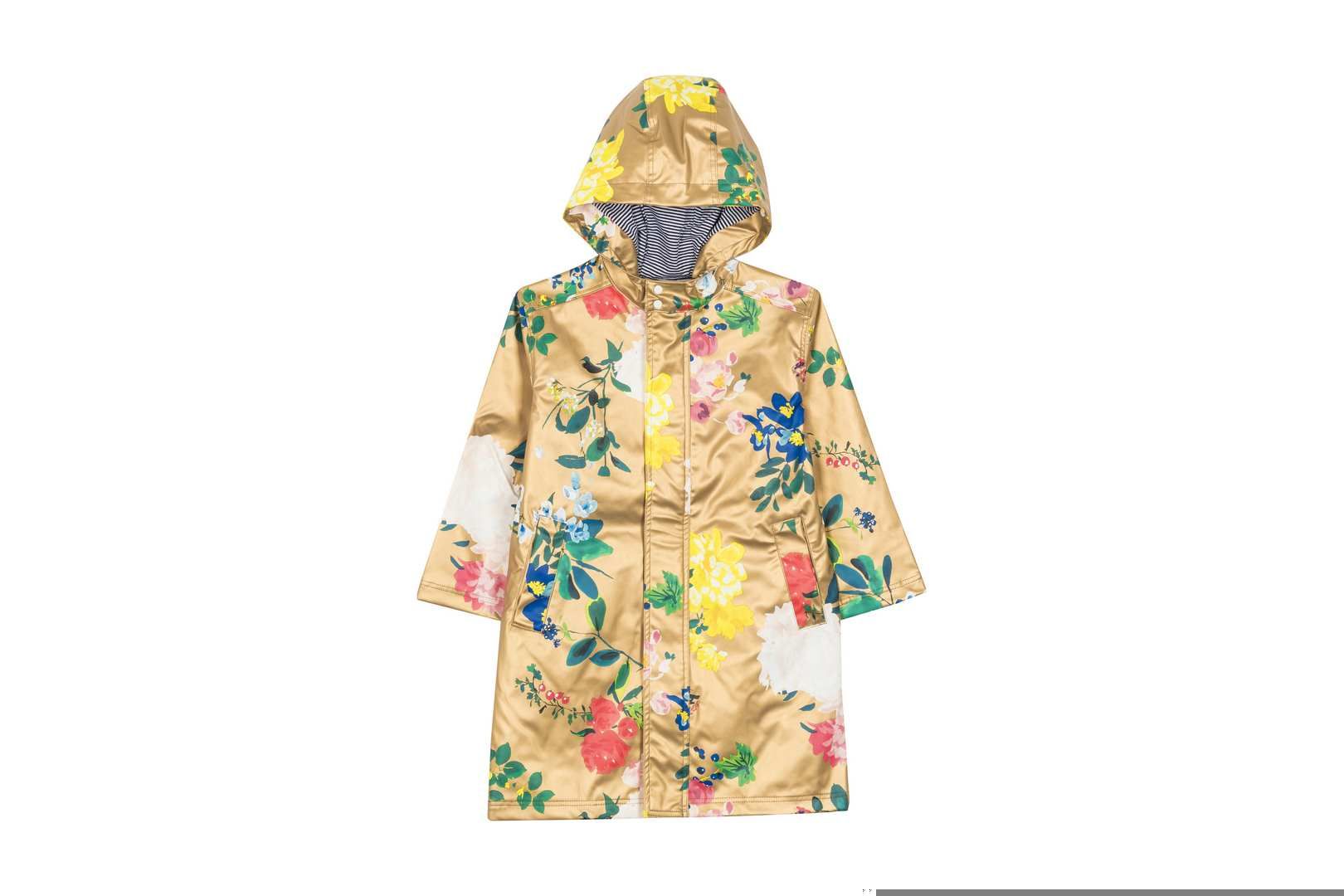 53425 FOUGUE 01 GOLD MULTI FLORAL RAINCOATS