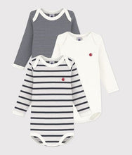 Load image into Gallery viewer, FW26 - A01TB 00 WHITE NAVY BABY BODYSUITS NEWBORN PERMANENTS SAILOR SPRING SUMMER 2026 STRIPES