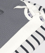 Load image into Gallery viewer, FW26 - A01TB 00 WHITE NAVY BABY BODYSUITS NEWBORN PERMANENTS SAILOR SPRING SUMMER 2026 STRIPES
