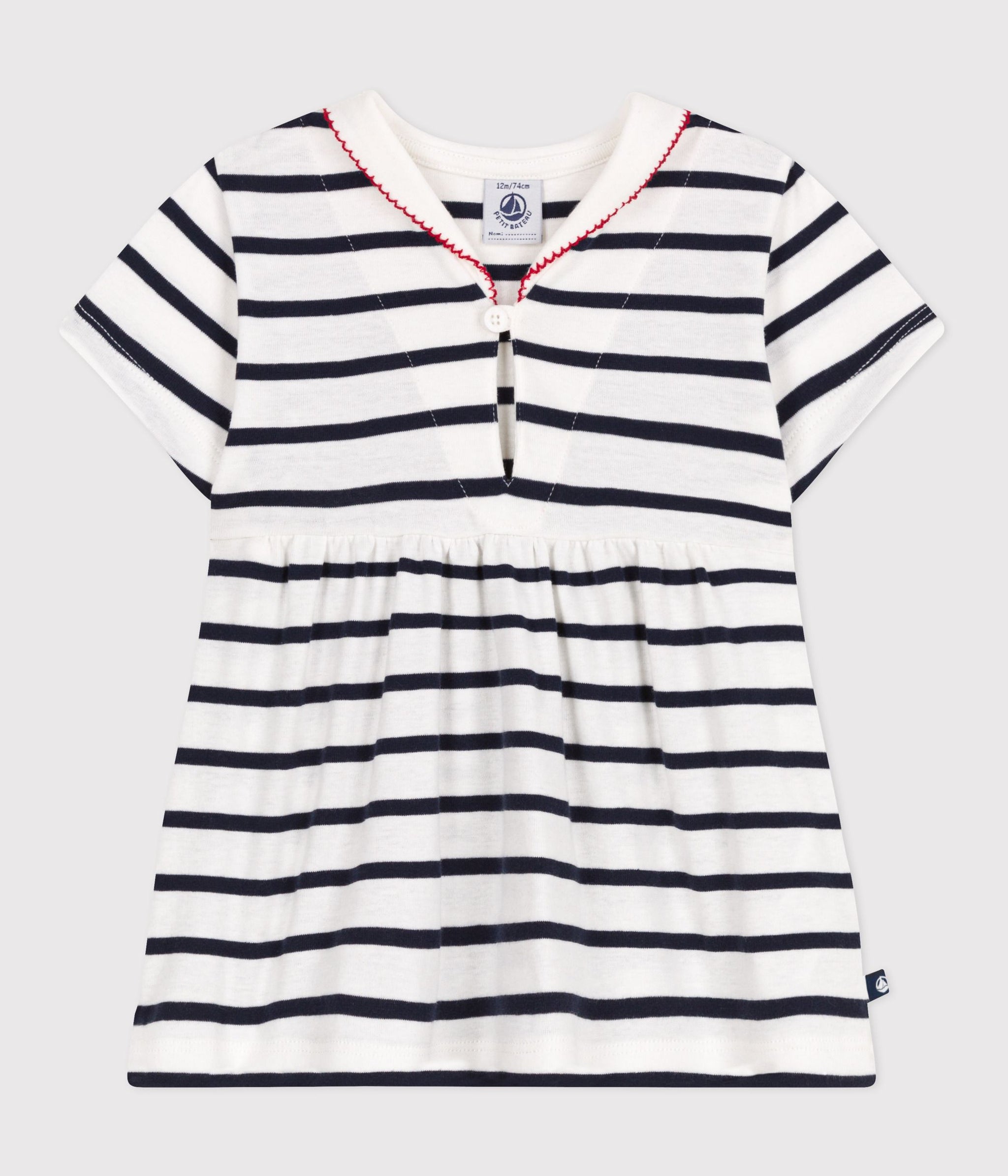 SS25 - A0CNZ 01 WHITE NAVY DRESSES SAILOR SPRING SUMMER 2025 STRIPES