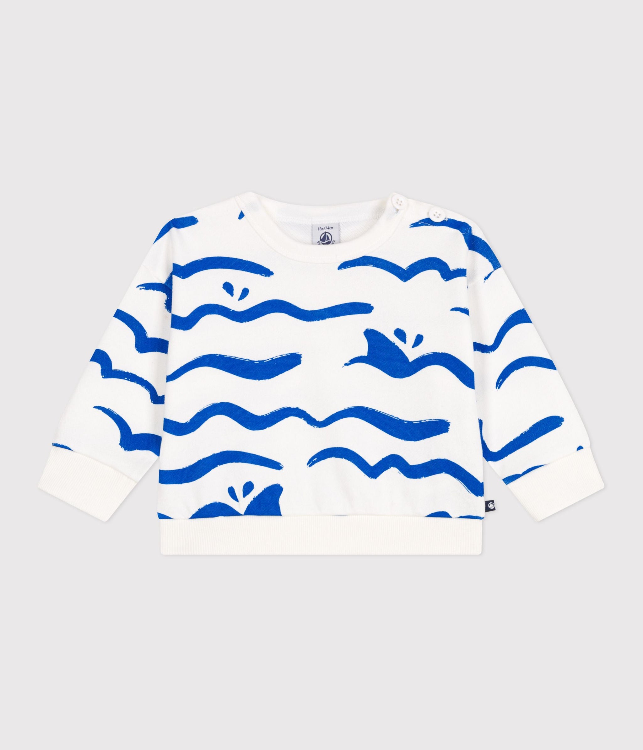SS25 - A0COK 01 WHITE BLUE LONG SLEEVES SAILOR SPRING SUMMER 2025 SWEATSHIRTS