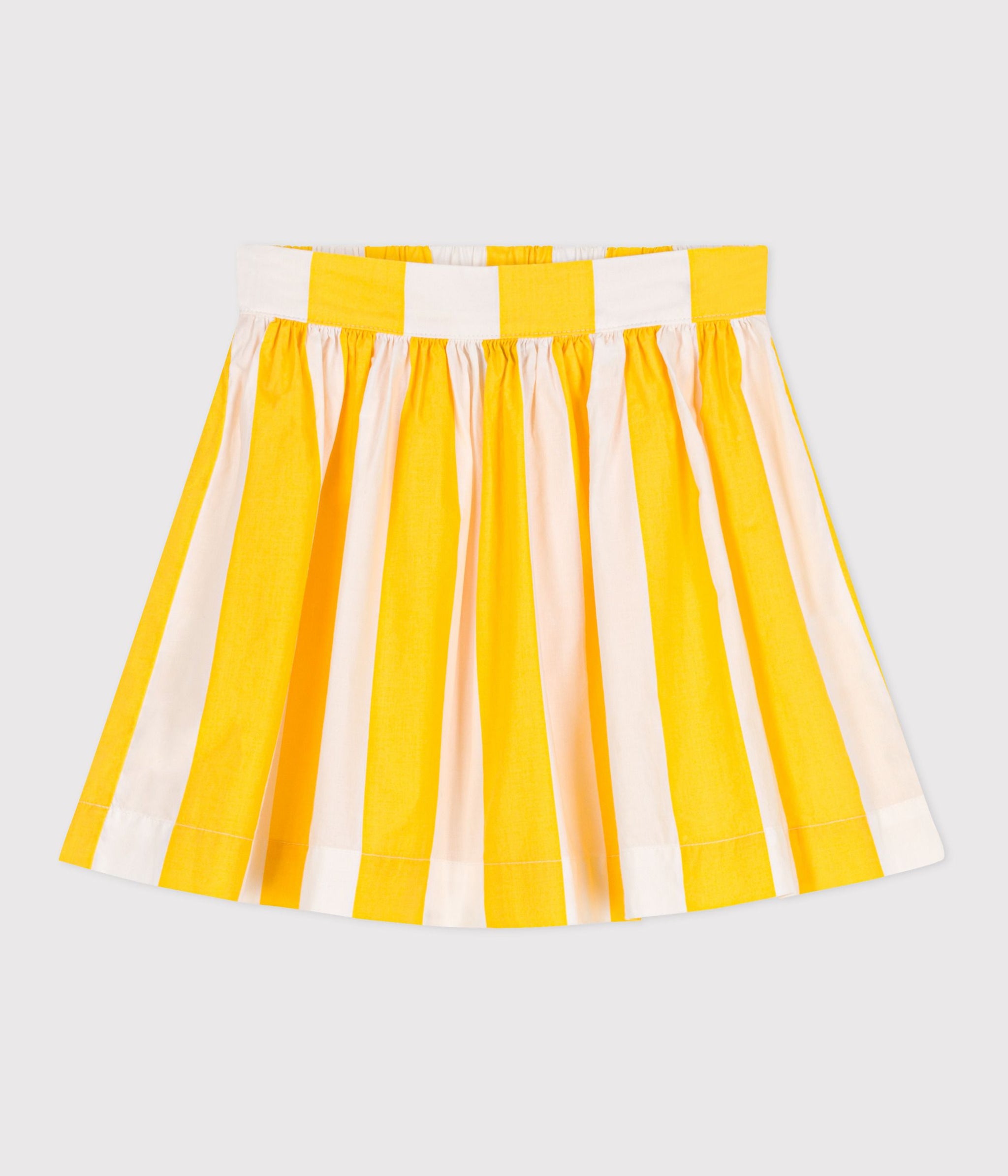 SS25 - A0CQ1 01 YELLOW WHITE SKIRT SPRING SUMMER 2025 STRIPES
