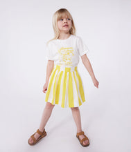 Load image into Gallery viewer, FW26 - A0CQ1 01 YELLOW WHITE BOTTOMS GIRL SPRING SUMMER 2026 STRIPES