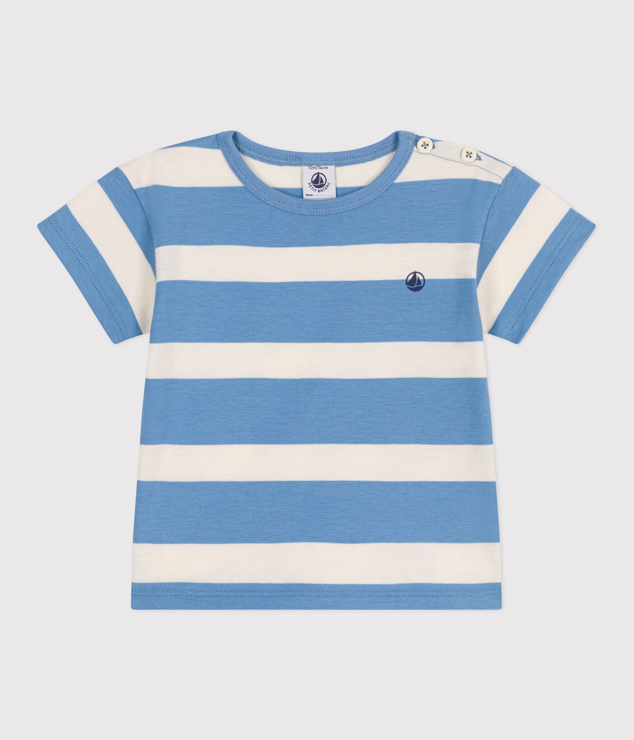 SS25 - A0CWG 01 BLUE CREAM SPRING SUMMER 2025 STRIPES TEE