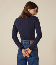 Load image into Gallery viewer, SS26 - A0AKG 18 NAVY PERMANENTS SPRING SUMMER 2025 TOPS WOMEN