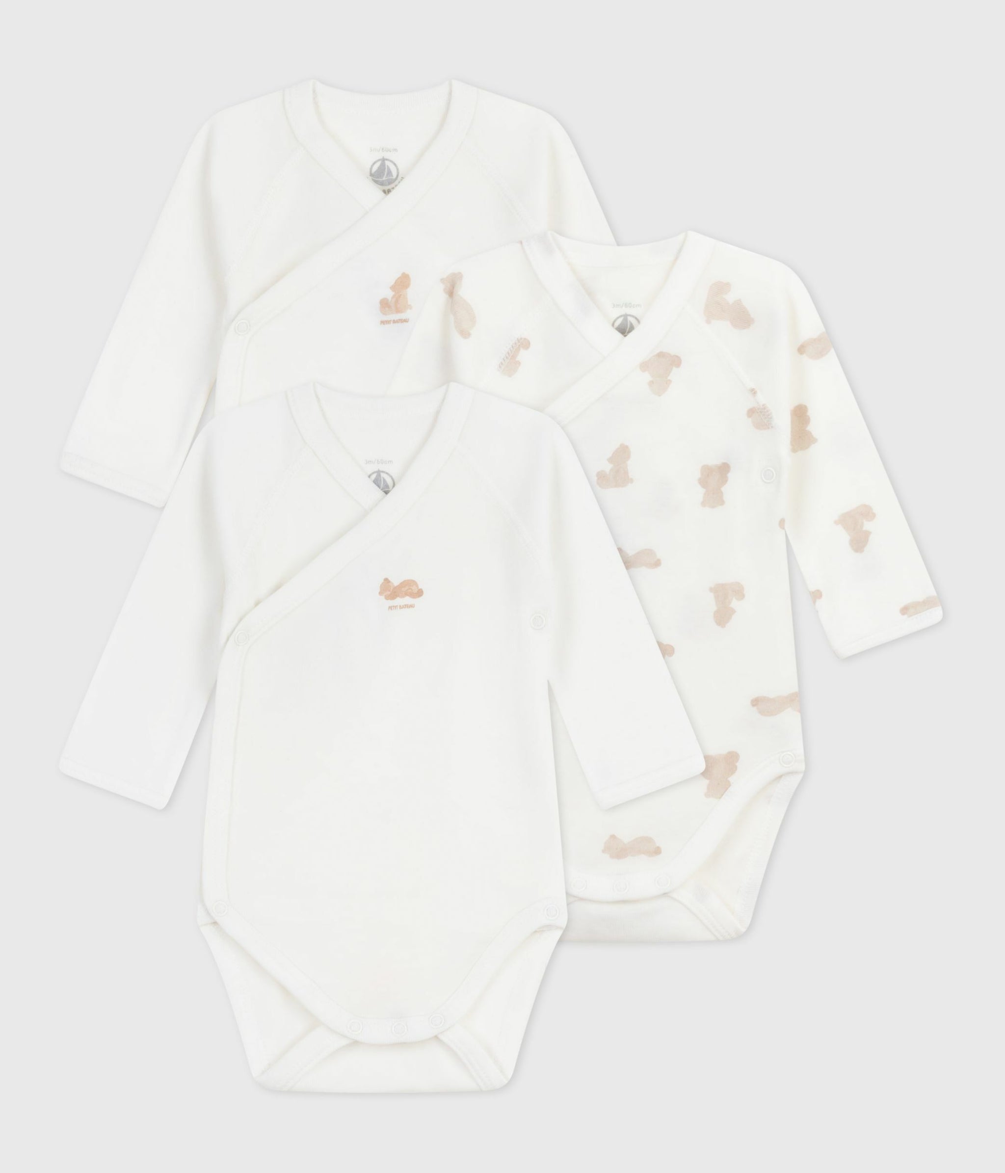 AW25 - A0DZG 00 WHITE BEIGE BODYSUITS FALL WINTER 2025/26 LONG SLEEVES NEWBORN