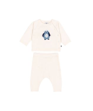 AW25 - A0ECA 01 WHITE FALL WINTER 2025/26 NEWBORN OUTFITS SWEATER