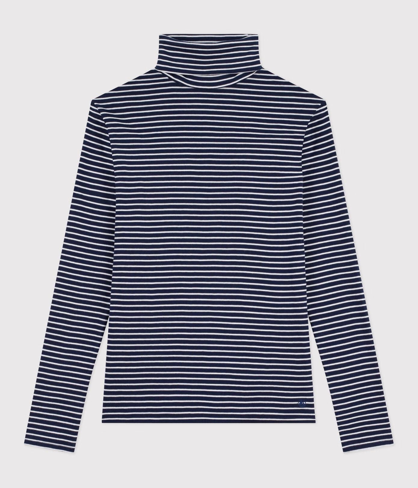 AW25 - A0EG3 01 NAVY WHITE LONG SLEEVES FALL WINTER 2025/26 STRIPES TURTLENECK
