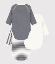 Load image into Gallery viewer, FW26 - 54219 00 WHITE NAVY BABY BODYSUITS NEWBORN SAILOR SPRING SUMMER 2026 STRIPES