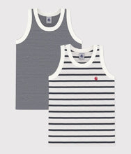 Load image into Gallery viewer, FW26 - A01DS 00 WHITE NAVY BOY FALL WINTER 2026 STRIPES TOPS UNDERWEAR