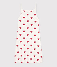 Load image into Gallery viewer, FW26 - A089R 01 WHITE RED DRESSES FALL WINTER 2026 HEARTS PAJAMAS WOMEN
