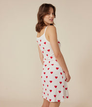 Load image into Gallery viewer, FW26 - A089R 01 WHITE RED DRESSES FALL WINTER 2026 HEARTS PAJAMAS WOMEN