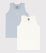 Load image into Gallery viewer, FW26 - A0BN0 00 WHITE BLUE BOY FALL WINTER 2026 STRIPES TOPS UNDERWEAR
