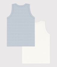 Load image into Gallery viewer, FW26 - A0BN0 00 WHITE BLUE BOY FALL WINTER 2026 STRIPES TOPS UNDERWEAR