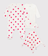 Load image into Gallery viewer, FW26 - A0FF9 00 WHITE RED ACCESSORIES BABY BODYSUITS FALL WINTER 2026 GIFT HEARTS NEW ARRIVAL SETS