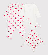 Load image into Gallery viewer, FW26 - A0FF9 00 WHITE RED ACCESSORIES BABY BODYSUITS FALL WINTER 2026 GIFT HEARTS NEW ARRIVAL SETS