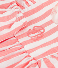 Load image into Gallery viewer, FW26 - A0FFZ 01 WHITE CORAL BABY DRESSES FALL WINTER 2026 NEW ARRIVAL STRIPES