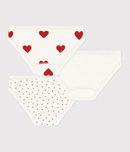 Load image into Gallery viewer, FW26 - A00FP 00 WHITE RED FALL WINTER 2026 GIRL HEARTS PERMANENTS UNDERWEAR