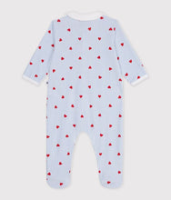 Load image into Gallery viewer, FW26 - A0G9U 01 WHITE BLUE BABY FALL WINTER 2026 HEARTS NEWBORN STRIPES