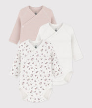 Load image into Gallery viewer, FW26 - A0GF1 00 PINK MULTI BABY BODYSUITS FALL WINTER 2026 FLORAL NEWBORN STRIPES
