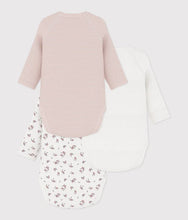 Load image into Gallery viewer, FW26 - A0GF1 00 PINK MULTI BABY BODYSUITS FALL WINTER 2026 FLORAL NEWBORN STRIPES