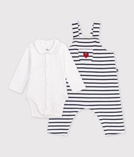 Load image into Gallery viewer, FW26 - A0H9R 01 WHITE NAVY BABY BODYSUITS FALL WINTER 2026 GIFT NEW ARRIVAL SETS STRIPES