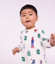 Load image into Gallery viewer, FW26 - A0HCE 01 WHITE MULTI BABY FALL WINTER 2026 FOOTIES ROMPERS NEW ARRIVAL