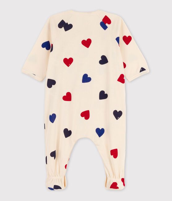 A0559 CARI 01 WHITE MULTI 50% SALE HEARTS NEWBORN ROMPERS