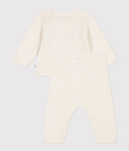 A0839 LABCOAT 03 WHITE HEARTS NEWBORN OUTFITS