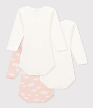 Load image into Gallery viewer, HIVER23 A08MV 00 WHITE PINK NEWBORN BODYSUITS
