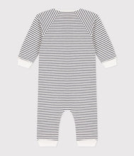 Load image into Gallery viewer, A092Z LAGUNE 03 WHITE NAVY NEWBORN BODYSUITS STRIPES ROMPERS
