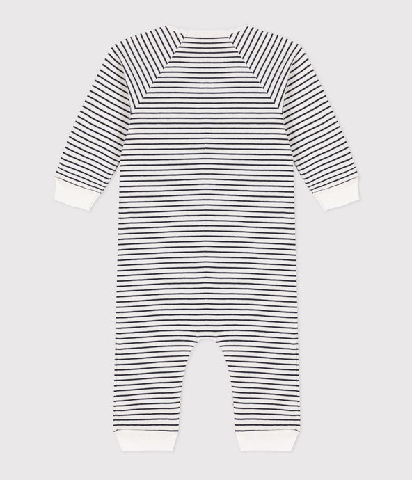 A092Z LAGUNE 03 WHITE NAVY BODYSUITS NEWBORN ROMPERS STRIPES