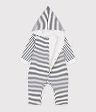 Load image into Gallery viewer, A095U LARISTO 01 WHITE NAVY BODYSUITS NEWBORN ROMPERS STRIPES
