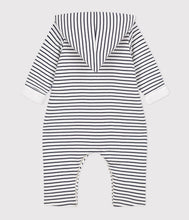 Load image into Gallery viewer, A095U LARISTO 01 WHITE NAVY NEWBORN BODYSUITS STRIPES ROMPERS
