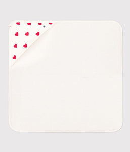 A081M LAURENT 01 WHITE RED ACCESSORIES HEARTS TOWEL