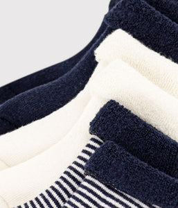 A08ZQ 98 NAVY WHITE NEWBORN SOCKS STRIPES