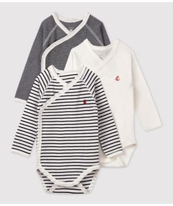 AW24 54219 00 WHITE NAVY BODYSUITS FALL WINTER 2024/25 NEWBORN PERMANENTS STRIPES