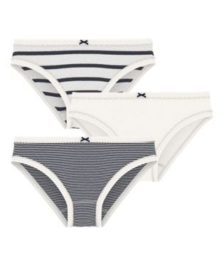HIVER23 A01F6 00 WHITE NAVY STRIPES UNDERWEARS