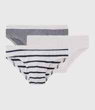 Load image into Gallery viewer, HIVER23 A01DR 00 WHITE NAVY STRIPES UNDERWEAR
