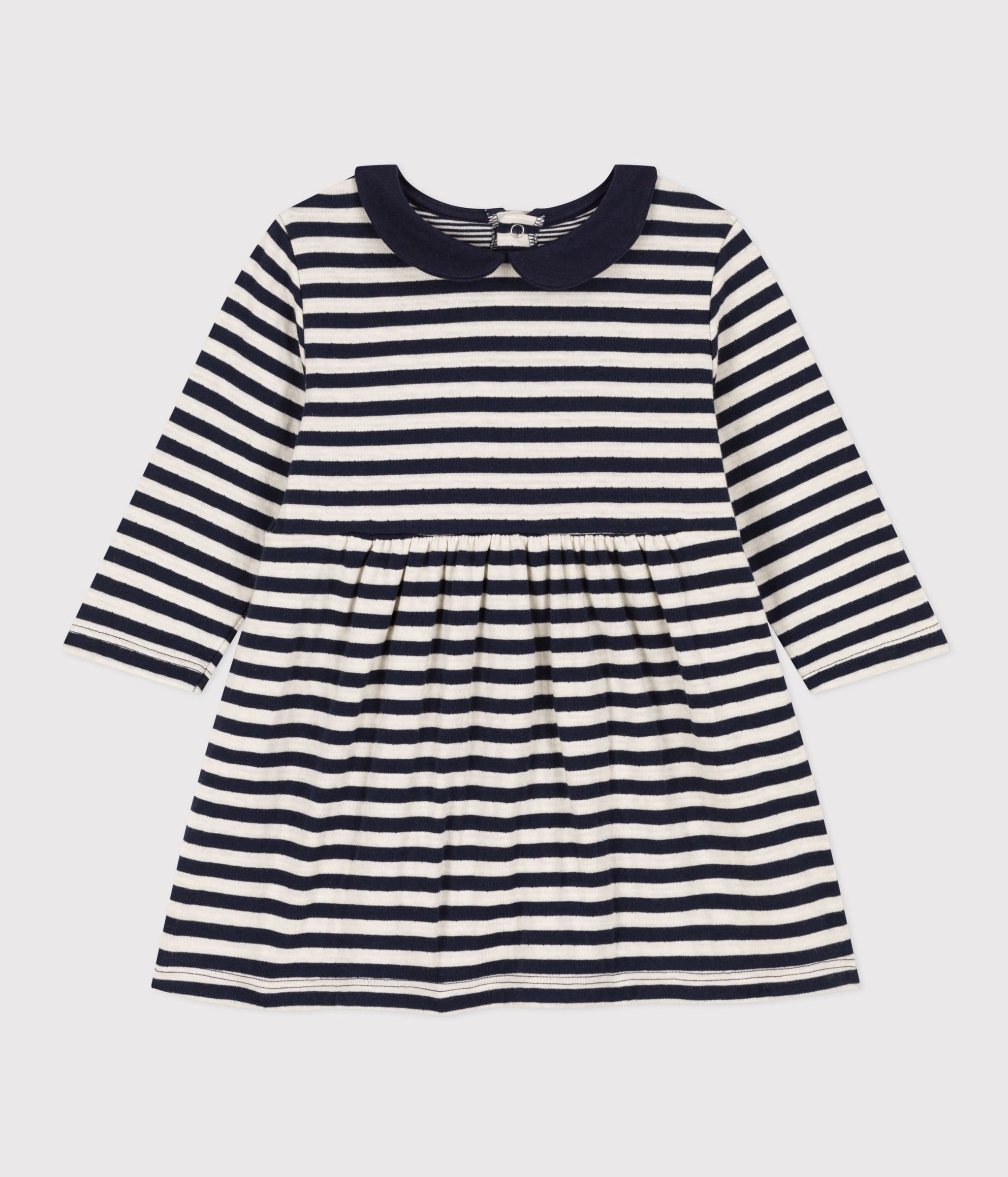 A0883 LEATHER 01 NAVY WHITE DRESSES FALL WINTER 2024/25 STRIPES