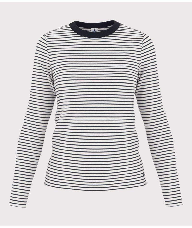 SS24-A0A4X 04 WHITE NAVY LONG SLEEVES STRIPES