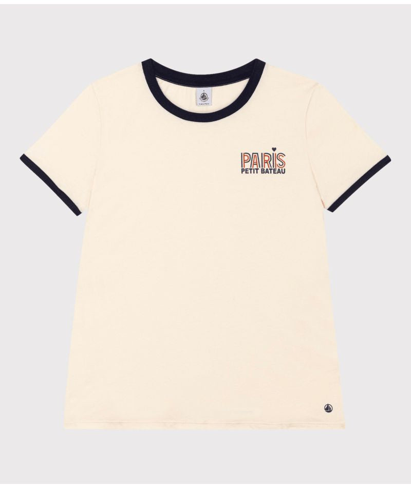 SS24-A0A5O 01 CREAM SHORT SLEEVES ICONIC SUMMER SPRING 2024 T-SHIRTS