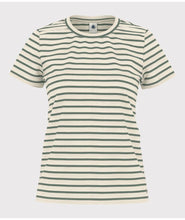 Load image into Gallery viewer, SS24-A0A9P 05 CREAM GREEN 35% SALE SHORT SLEEVES STRIPES SUMMER SPRING 2024
